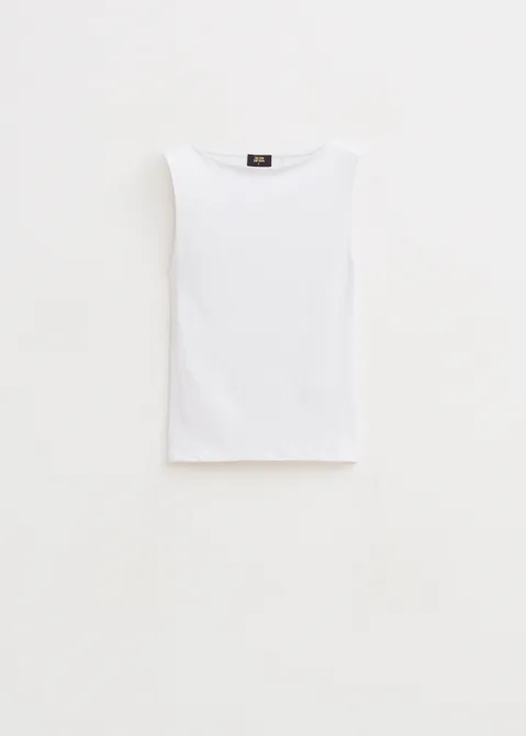 Singlet met boothals wit (WIT)