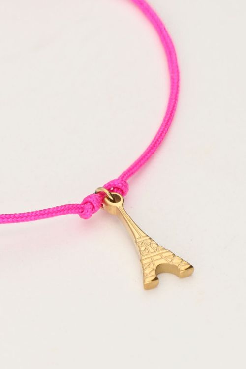 Roze touw armbandje Parijs