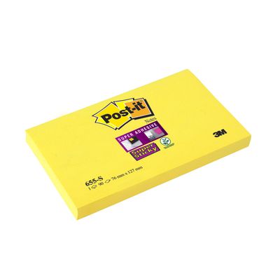 Post-it - Bloc notes Super Sticky - jaune jonquille - 76 x 127 mm