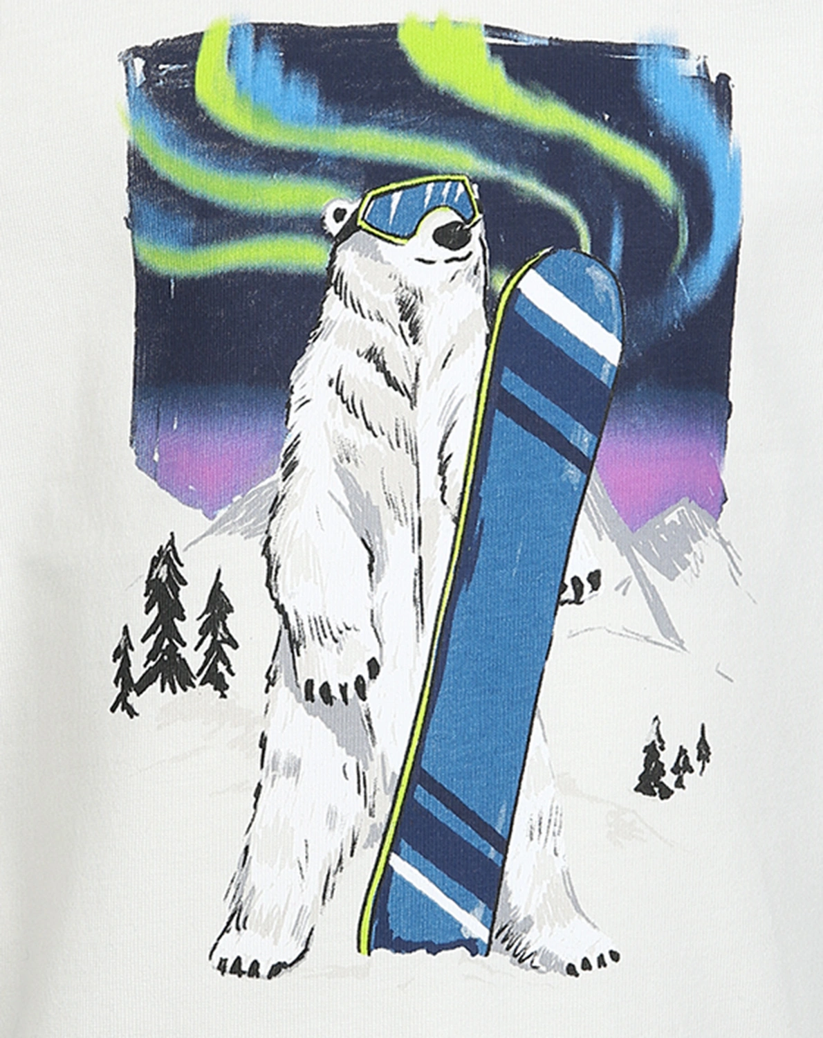 Langarm-Shirt SCHNEE BÄR in weiß