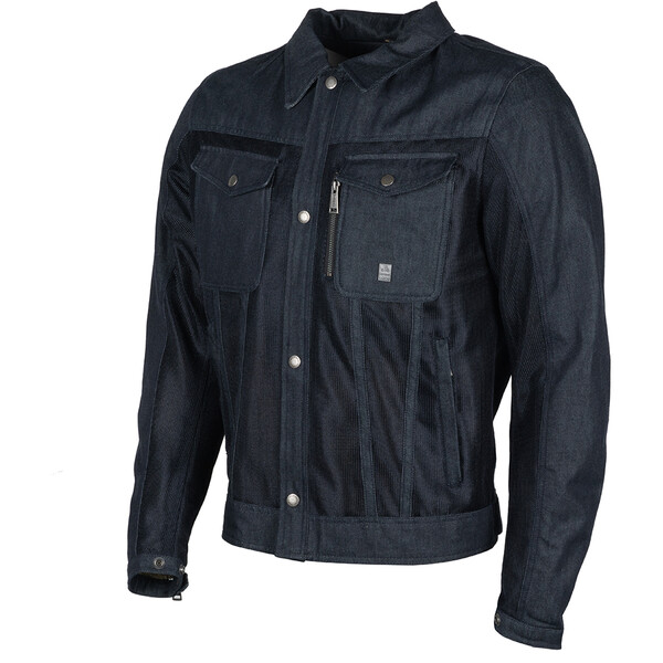Helstons - Blouson Western Air Tissu Mesh Bleu