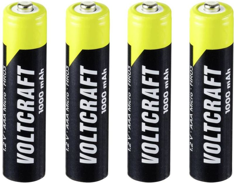 Voltcraft - Endurance HR03 - AAA Batterijen - 4-Pak - Oplaadbaar - 1000 mAh
