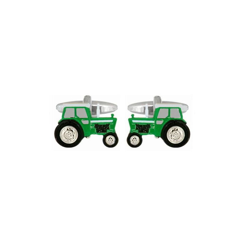 Boutons de manchette, Tracteur vert