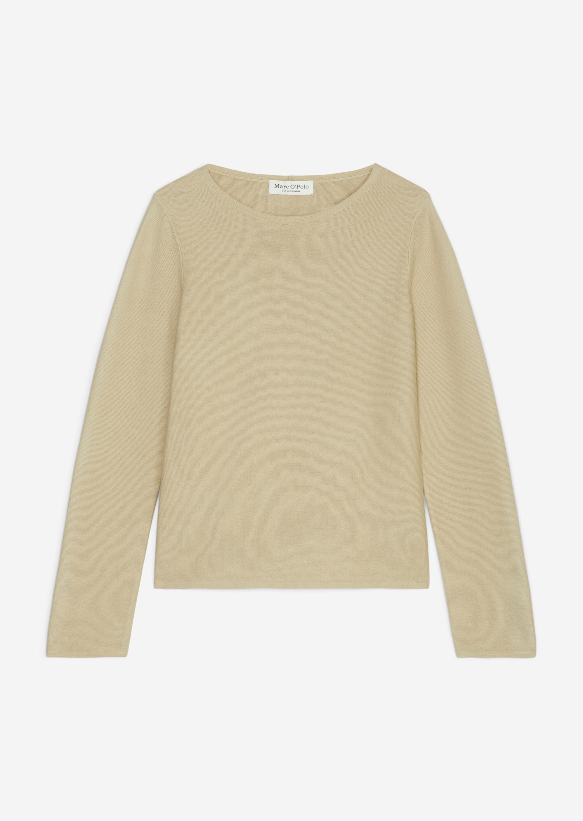Rundhals-Strickpullover regularmit feinen linken Maschen