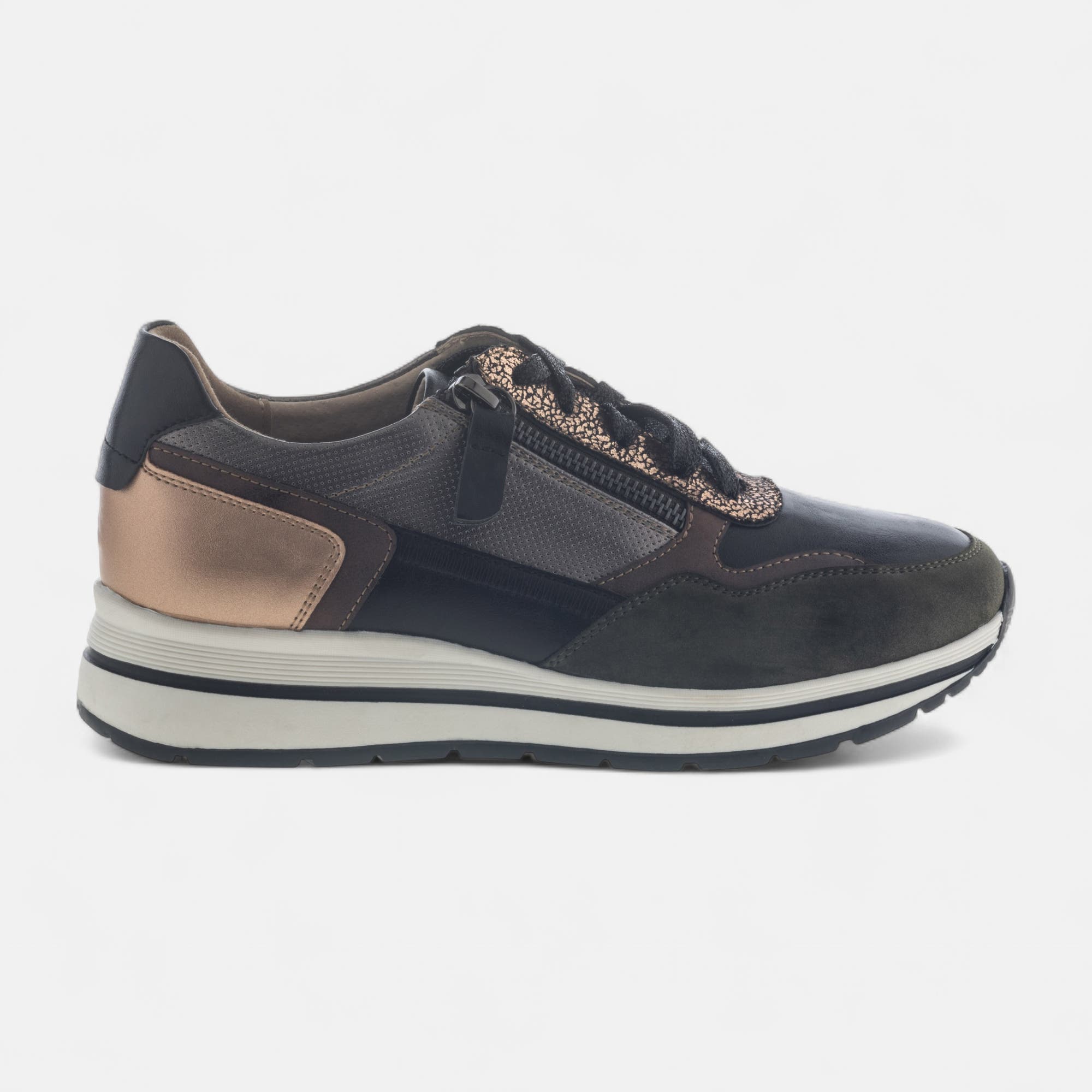 Baskets basses Femme kaki