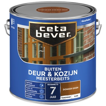 CetaBever Meesterbeits Deur & Kozijn glans transparant donker eiken 2,5 liter
