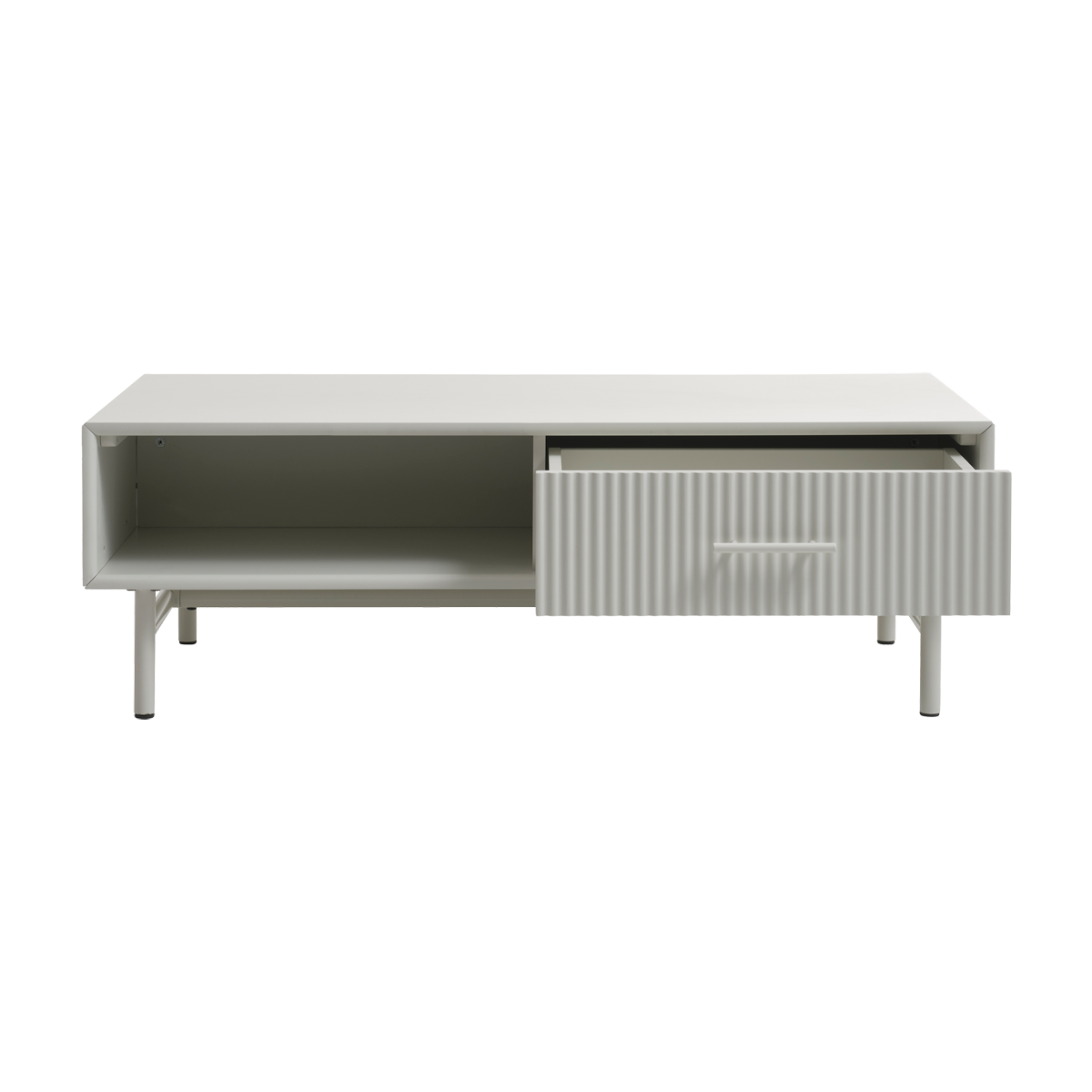 Houten salontafel Arlo met lade Grijs