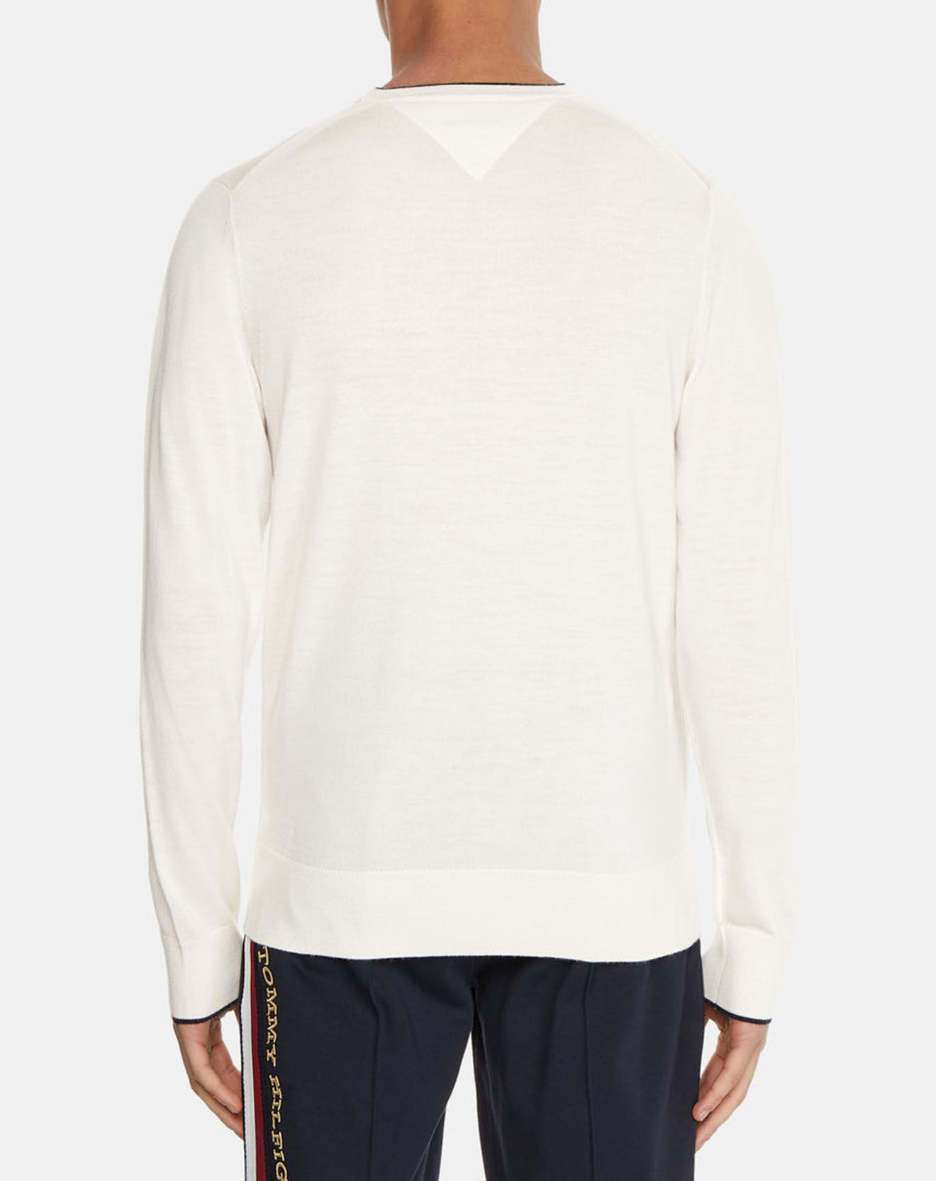 Tommy Hilfiger Pull 100% Laine Tipped beige clair