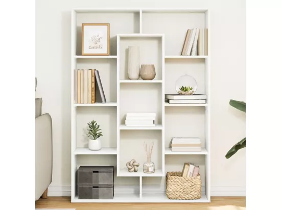 Bibliothèque blanc 102x29x143 cm bois d'ingénierie