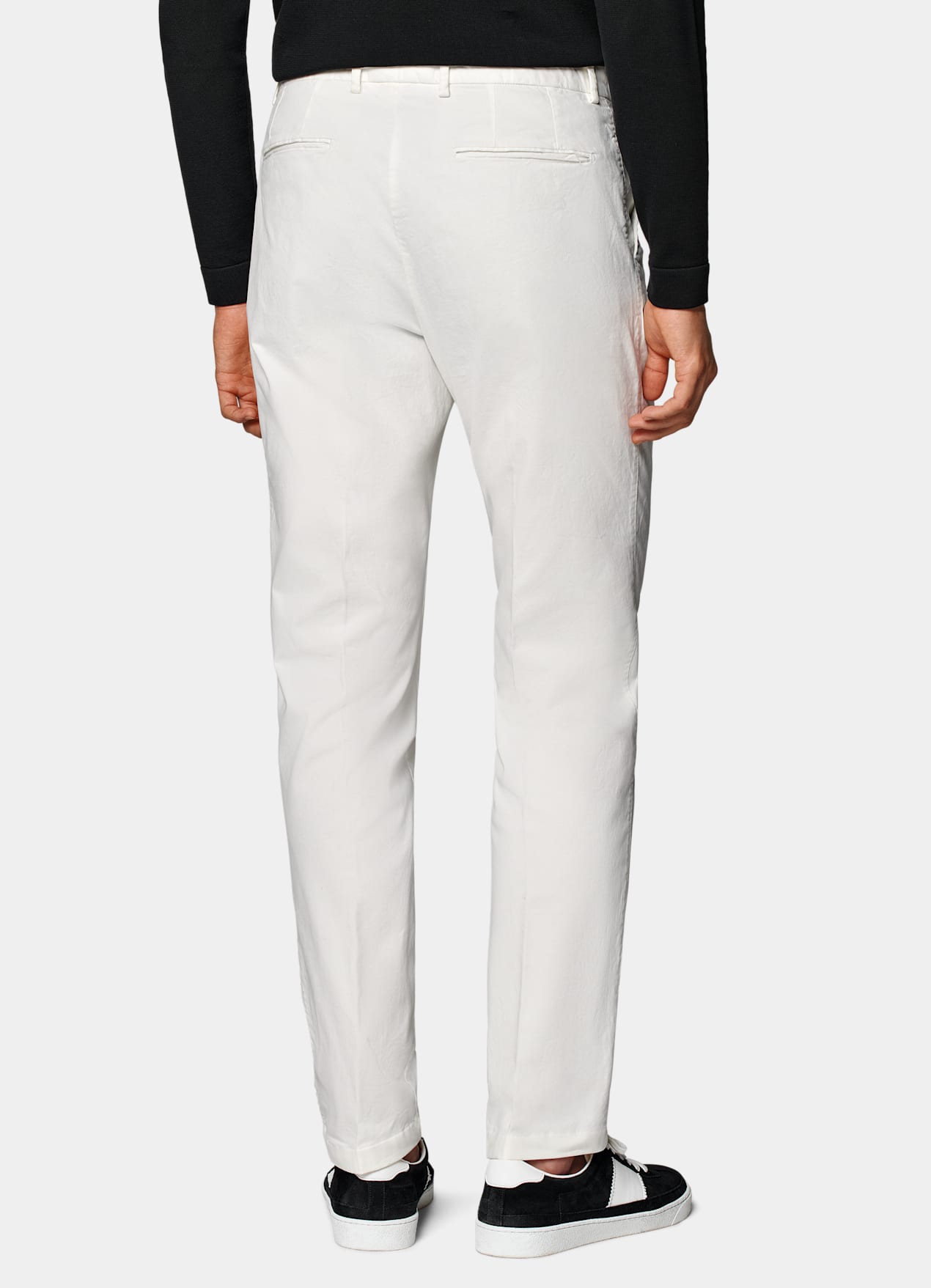 Chino Slim Leg Straight blanc cassé