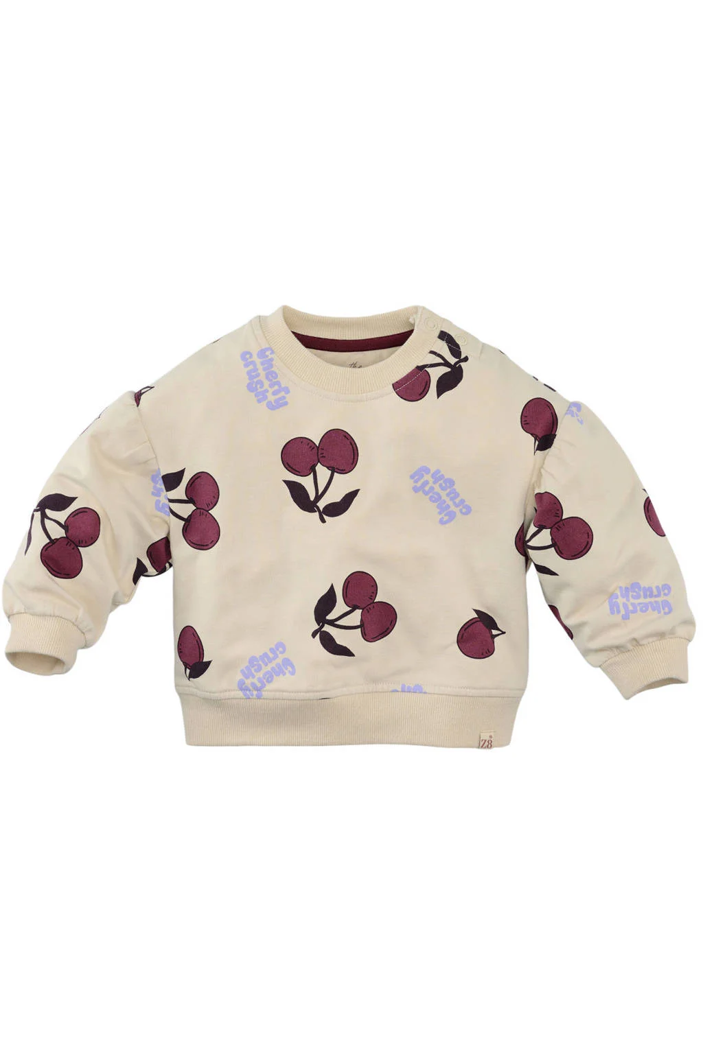 Z8 mini sweater Liefe ecru/donkerrood