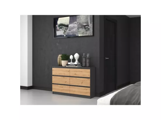 Commode Malwa M6/120 ANTHRACITE ARTISAN