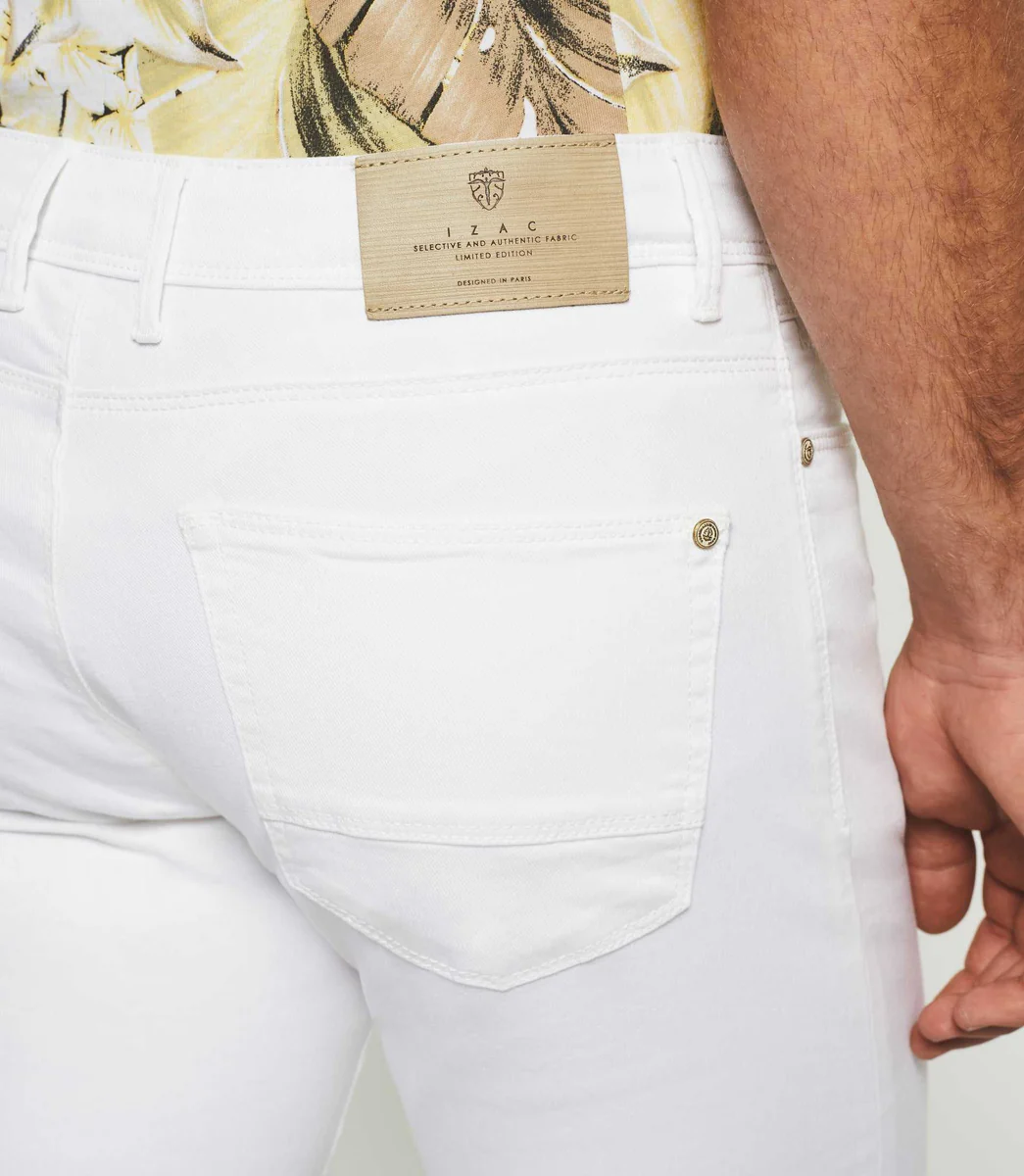 Jean slim délavé blanc TIC