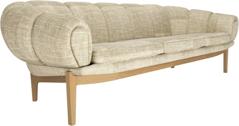 Gubi Croissant sofa eiken, Dedar Smila T1902