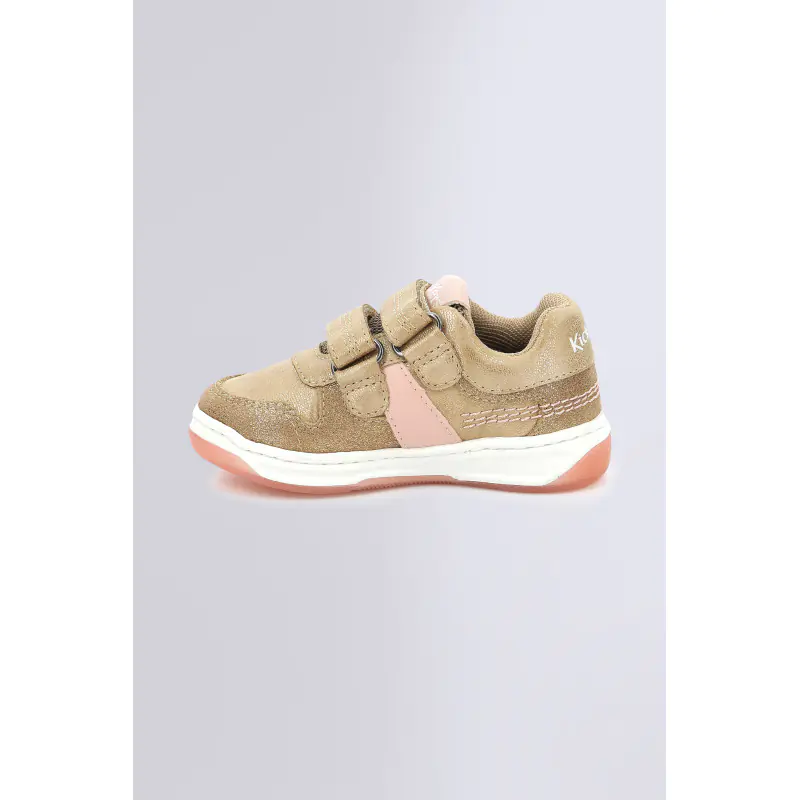 KALIDO BEIGE ROSE GLITTER BASKETS BASSES Synthétique/Cuir Fille