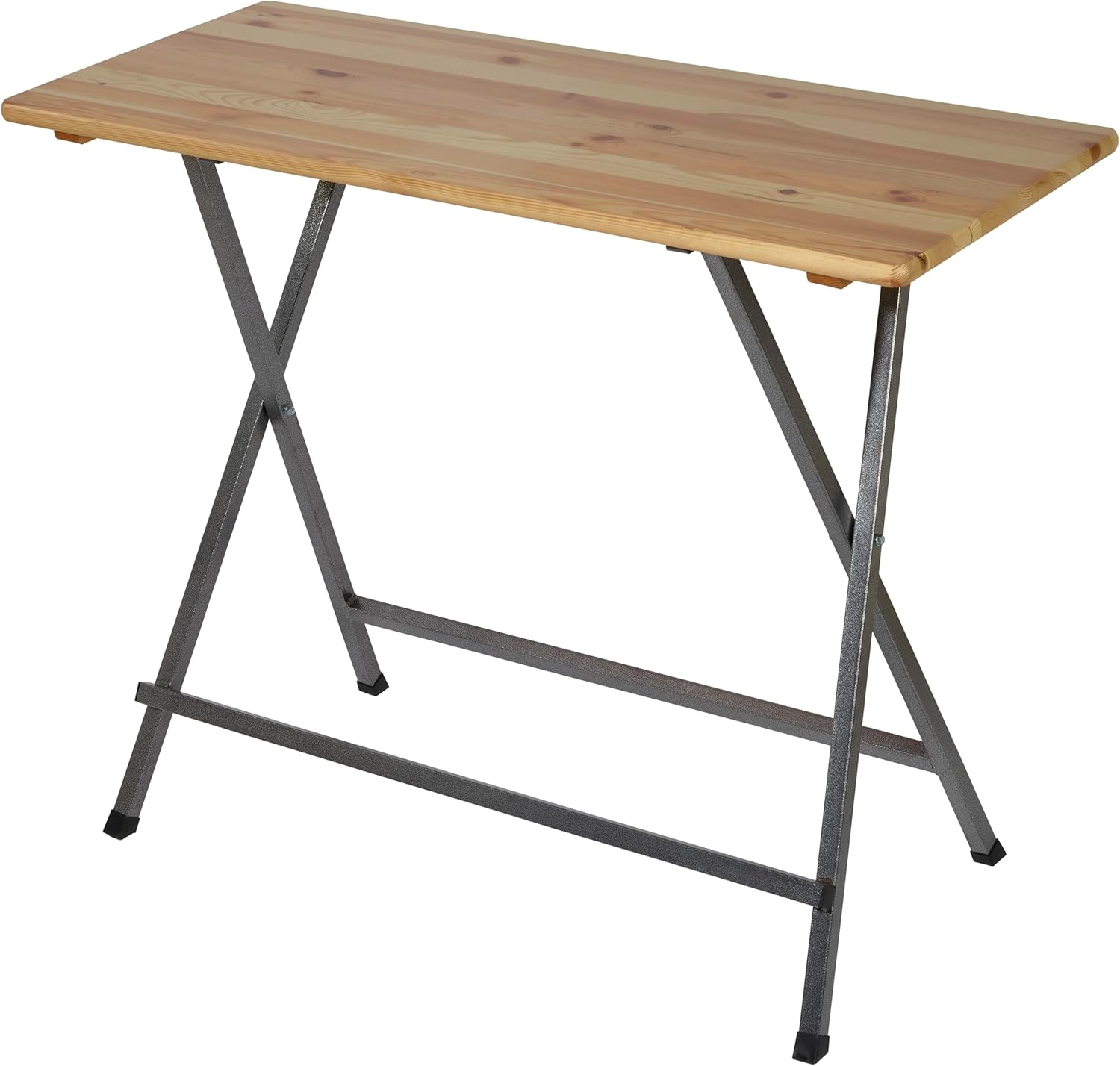 METRO Professional Outdoor Stehtisch, Kiefernholz/Stahl, 140 x 60 x 110 cm, Wetterbeständig, Klappbar, Rechteckig, Braun