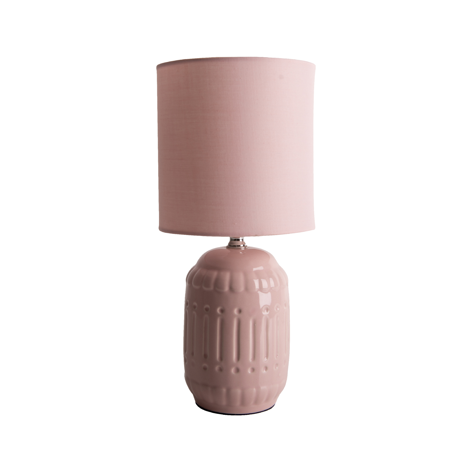 Keramik Tischleuchte ERIDA - rosa - 30 cm hoch
