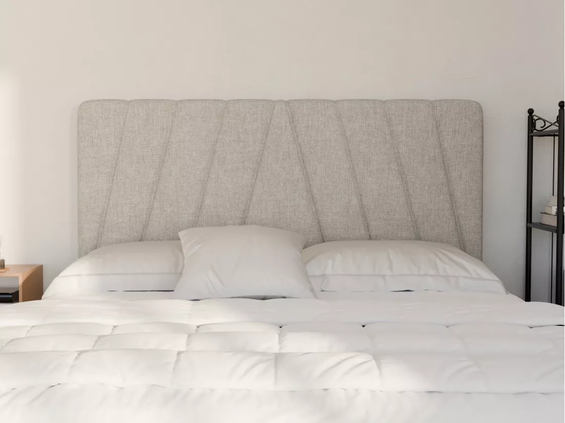Tête de lit 150 cm - Tissu - Beige - LIDAMA de Pascal Morabito