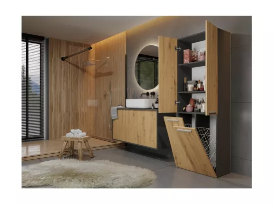 Nel 2K/DD Étagère de salle de bains ANTHRACITE ARTISAN