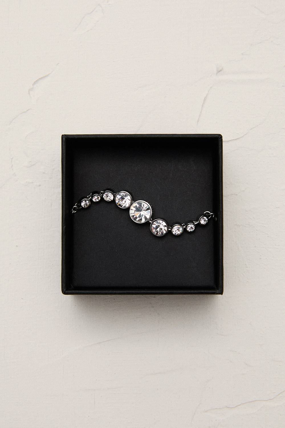 KarenMillen Bracelet Crystal Flow en ton argent