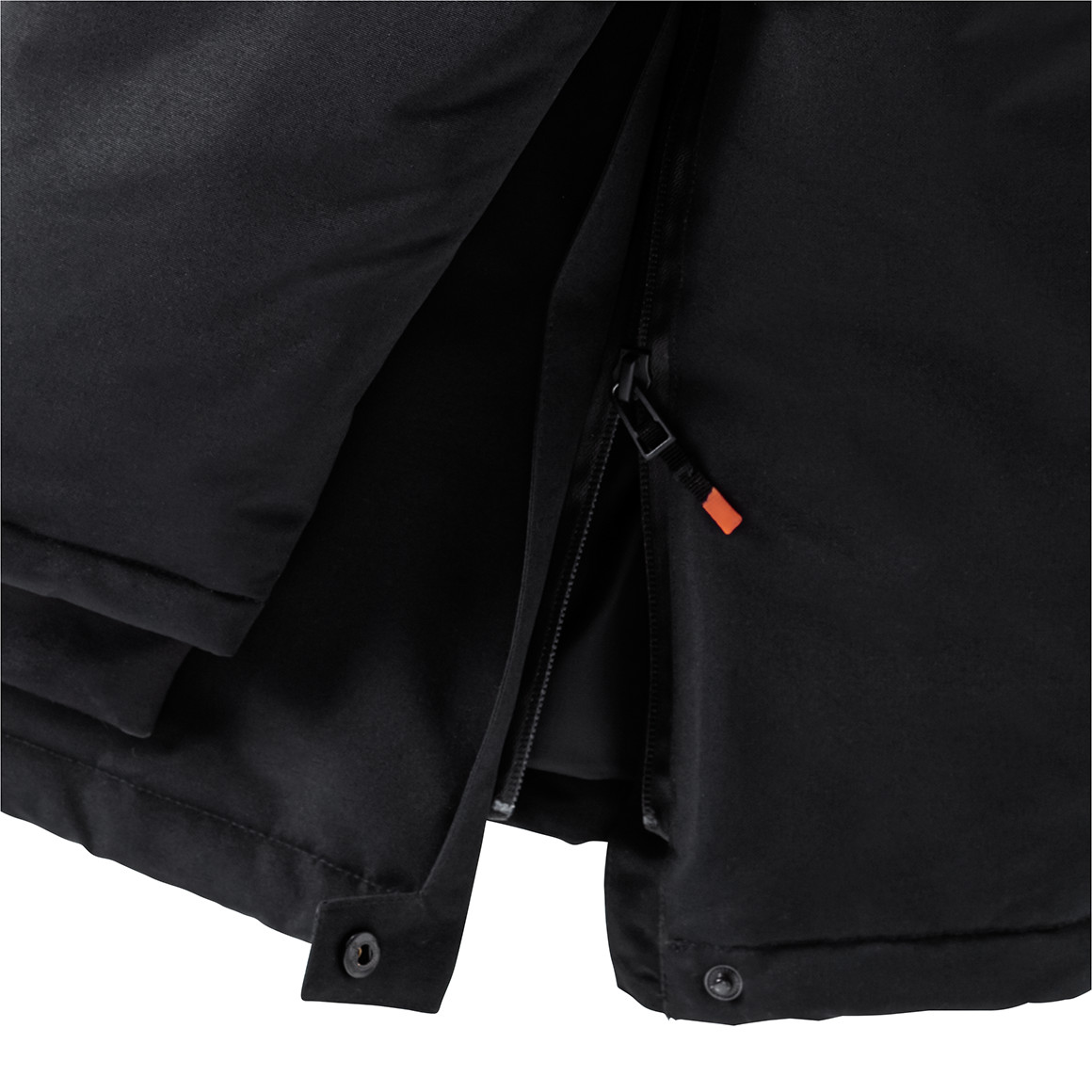 Famy Kinder Schneejacke mit Bauchtasche oliv / dunkelblau / orange