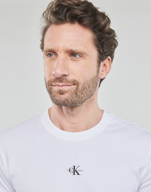 Calvin Klein Jeans - MICRO MONOLOGO TEE - Blanc