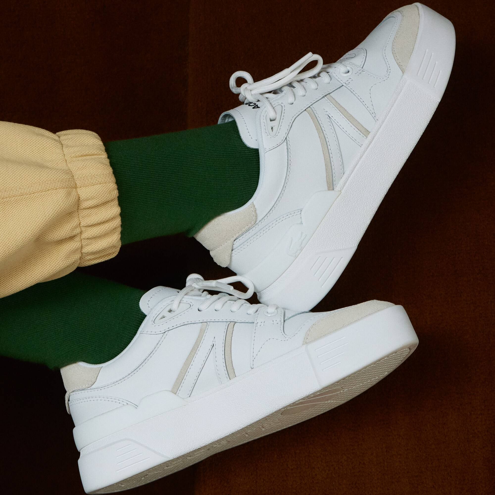 Damen L002 Sneaker Summer Style aus Leder Sneakers - Weiss - Lacoste - Damen