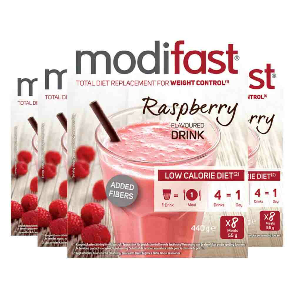 4x Modifast Intensive Milkshake Raspberry8 x 55 gr