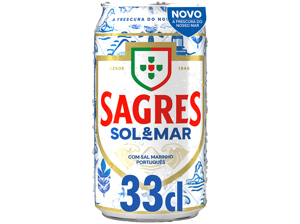 CERVEJA SAGRES SOL&MAR BRANCA LATA 0.33L