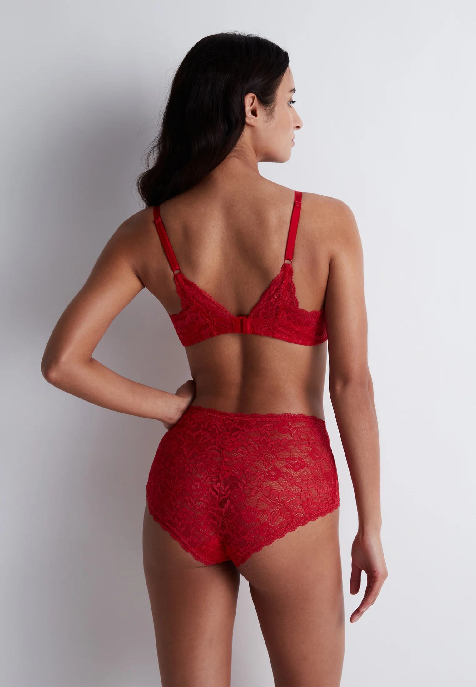 ROSESSENCE - Soutien-gorge corbeille coques | Rouge