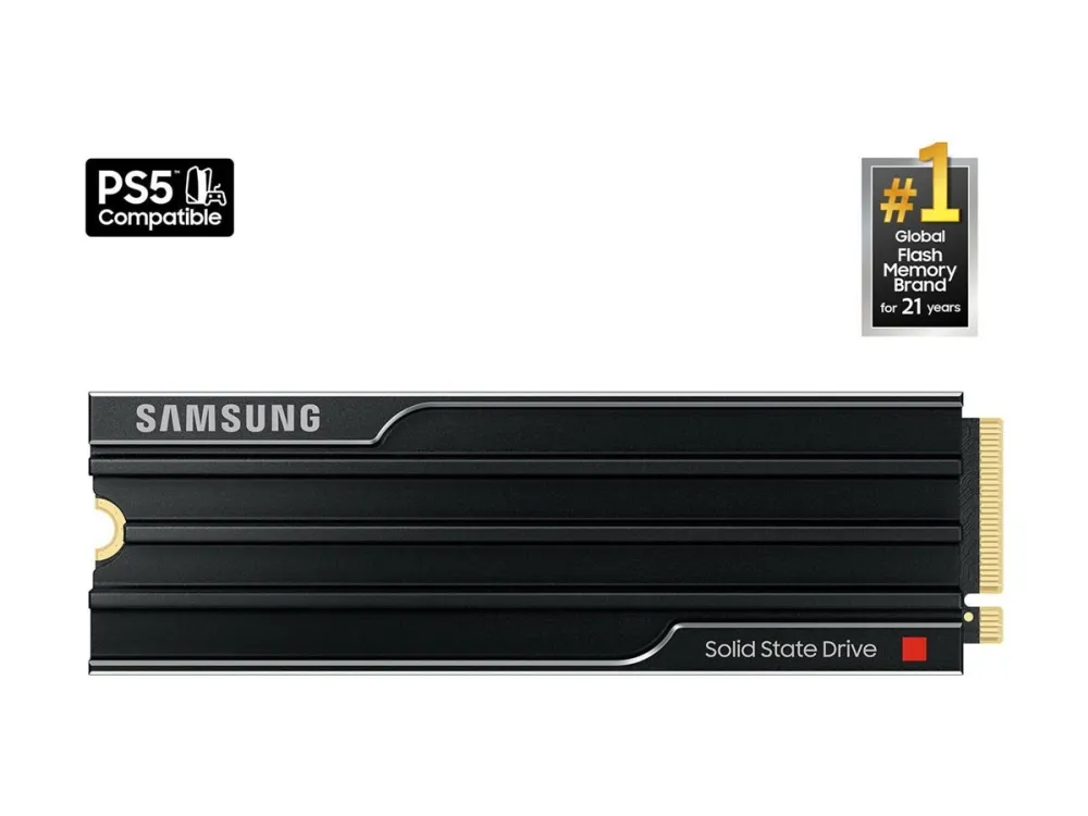 Samsung 9100 PRO MZ-VAP1T0 - SSD - krypteret - 1 TB - med køleplade - intern - M.2 2280 - PCI Express 5.0 x4 (NVMe) - 256-bit AES - TCG Opal Encryption 2.0 - sort