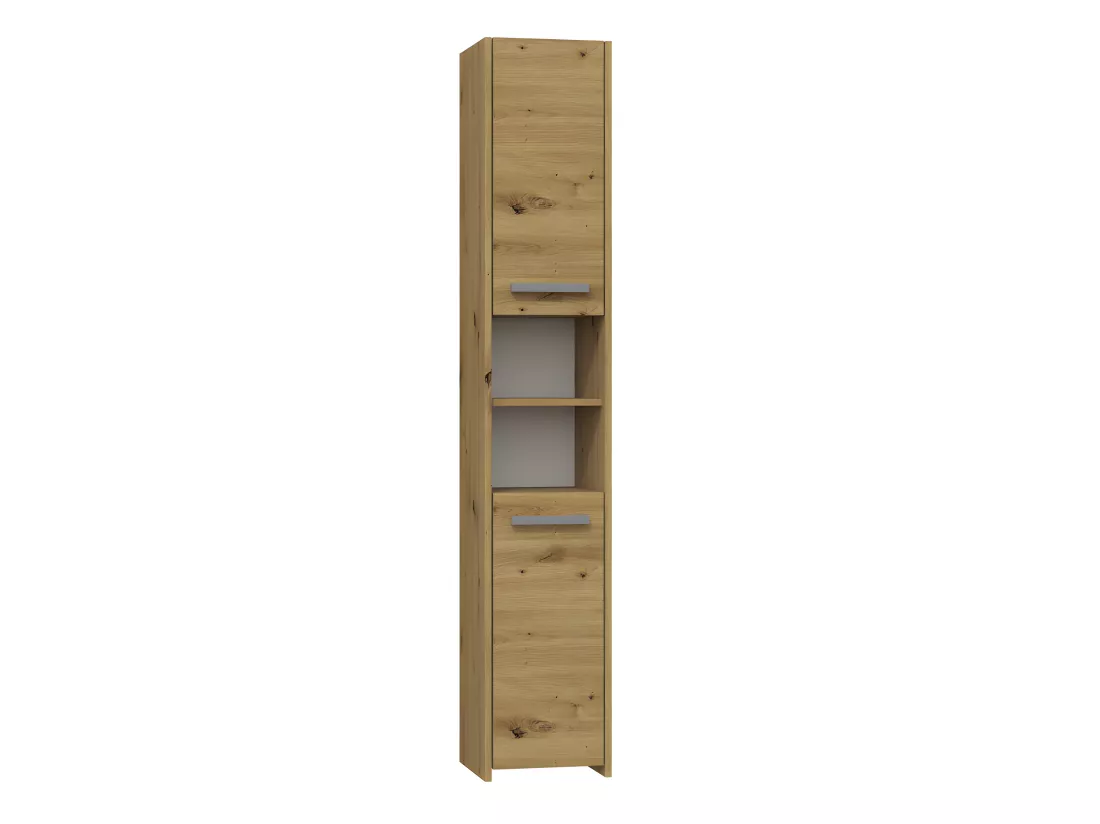 PISA - Armoire de salle de bains - 170x30x30 cm - Meuble de rangement salle de bains toilette - Meuble colonne - Aspect bois