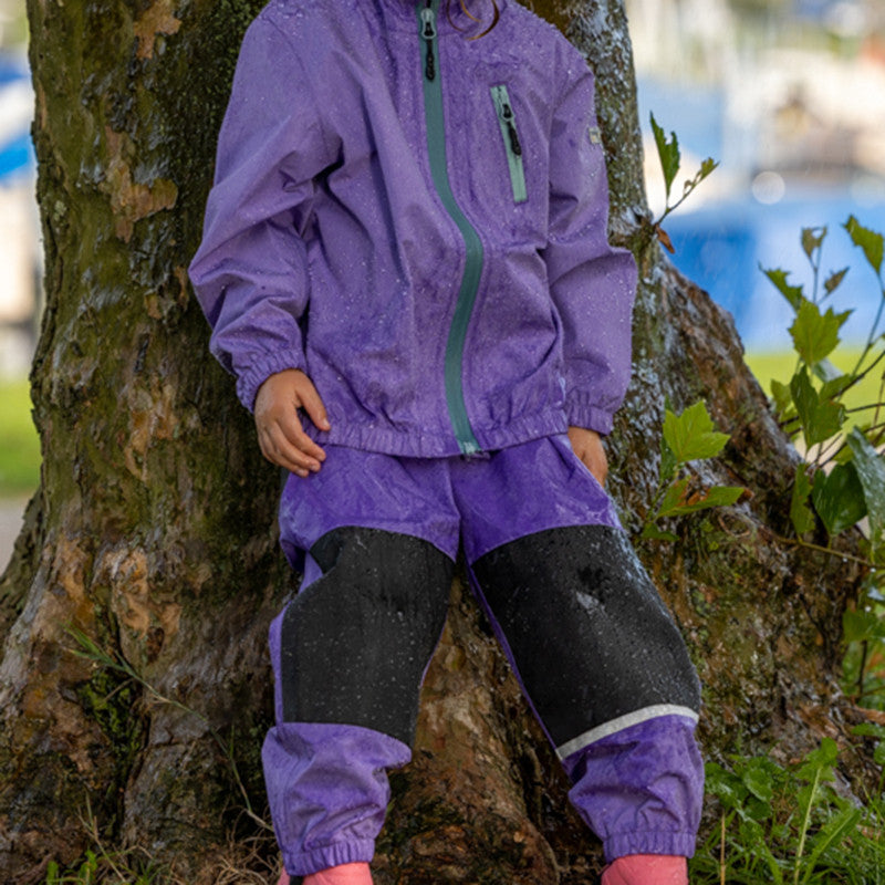 Kinder Dinu Regenlatzhose paisley purple