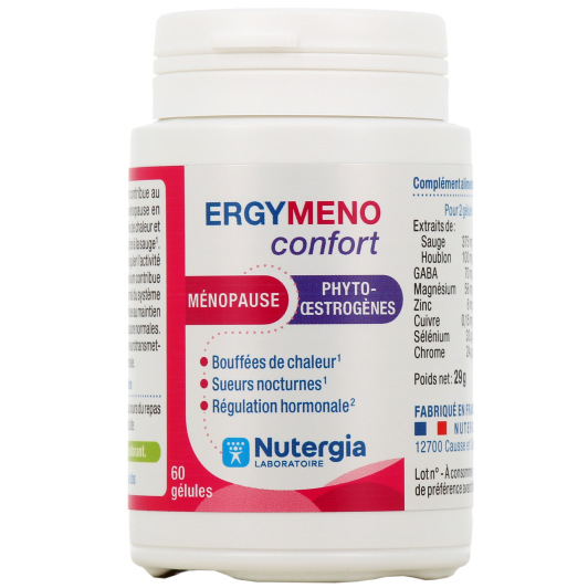 Nutergia Ergymeno Confort Ménopause - Bouffées de Chaleur, Sueurs nocturnes