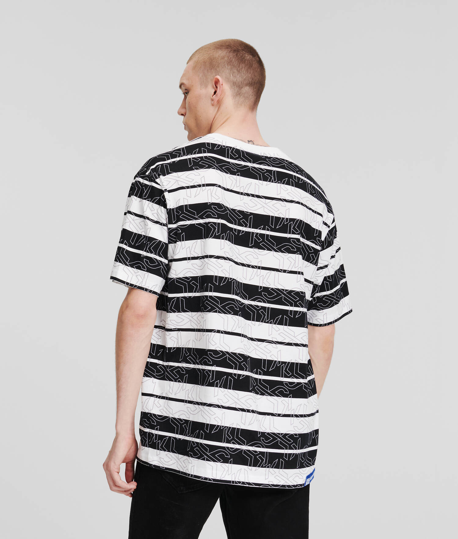 T-SHIRT RAYÉ KLJ MONOGRAM