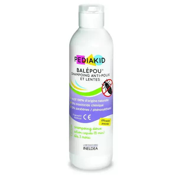 Frasco de shampoo Pediakid Balépou 200ml