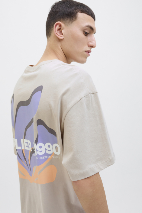 Jack & Jones beige heren t-shirt