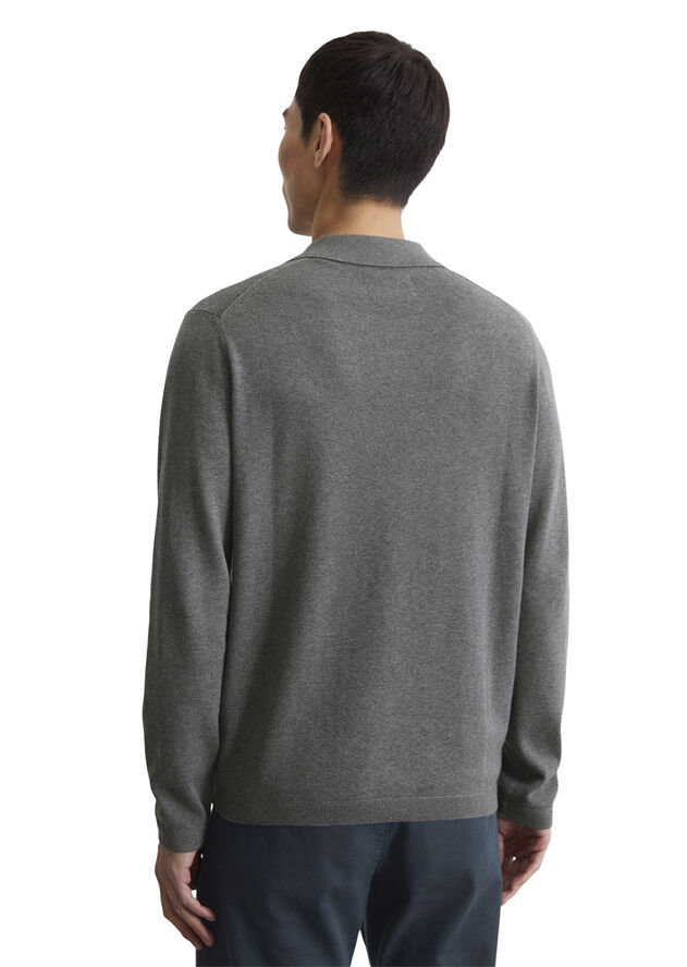 Marc O’Polo Polo Pullover Longsleeve Graphite grey melange
