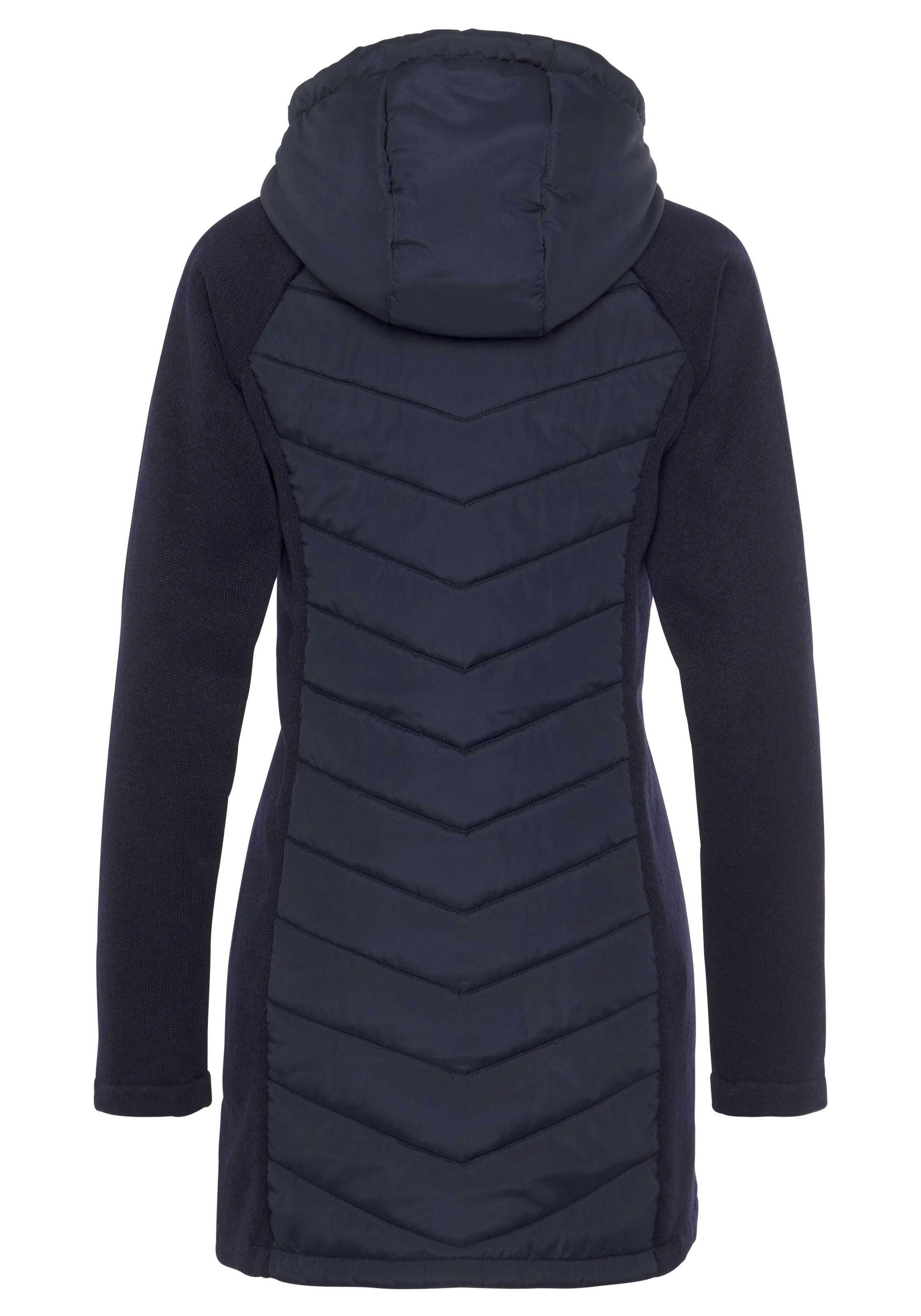Vivance Steppjacke mitKapuze mit Strickfleece-Ärmeln