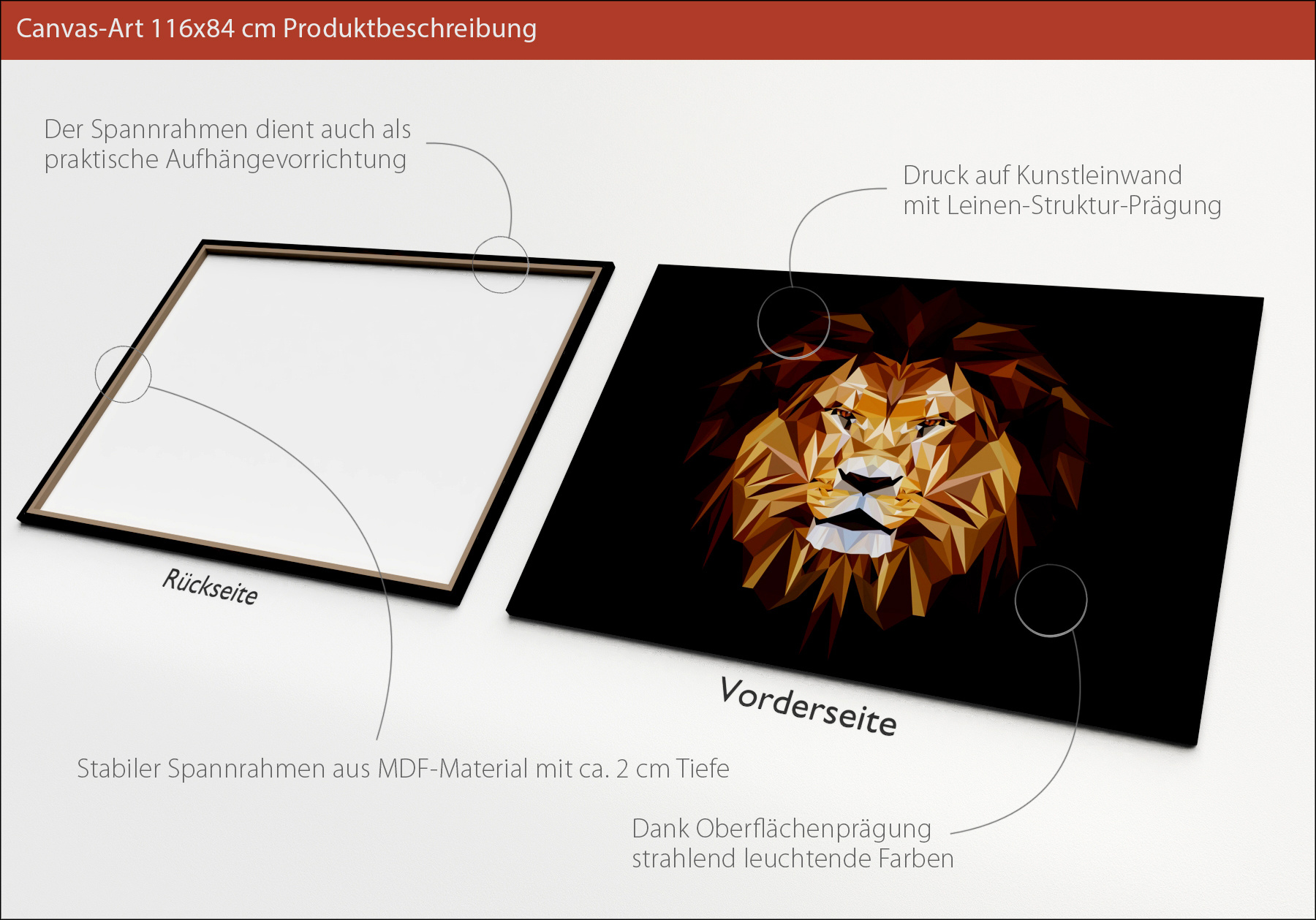 Keilrahmenbild ABSTRACT ANIMAL