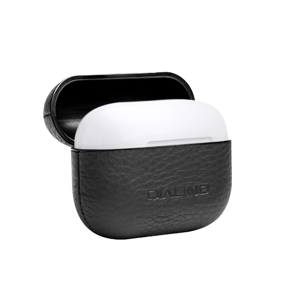AirPods Pro Echtleder Tasche Schutzhülle Abdeckung - Schwarz