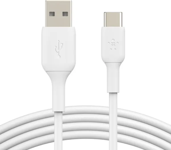 Belkin BoostCharge - USB-kabel - 24 pin USB-C (han) til USB (han) - 3 m - hvid