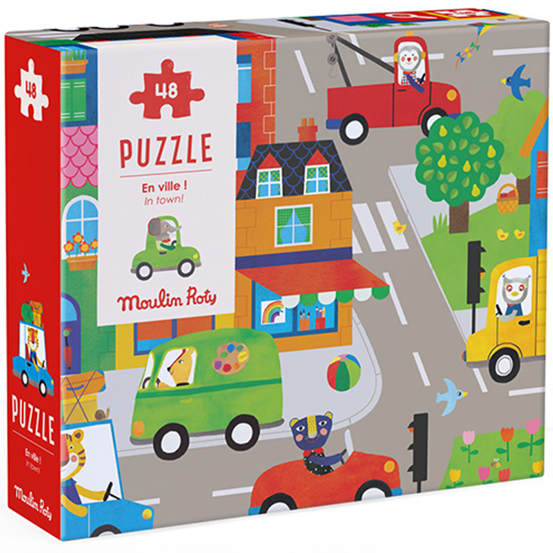 Moulin roty puzzel in de stad les popipop - 48st