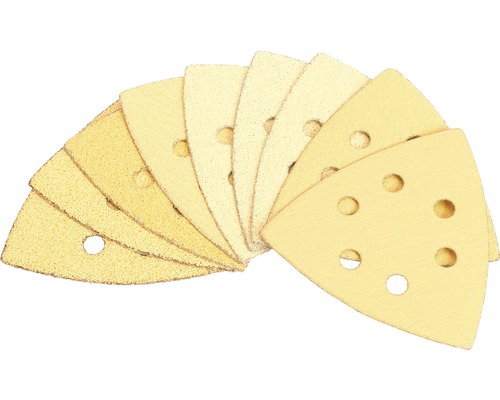 Schuurbladen voor Pattfield deltaschuurmachine 95x95x95 mm 17-delige set, voor verf en lak
