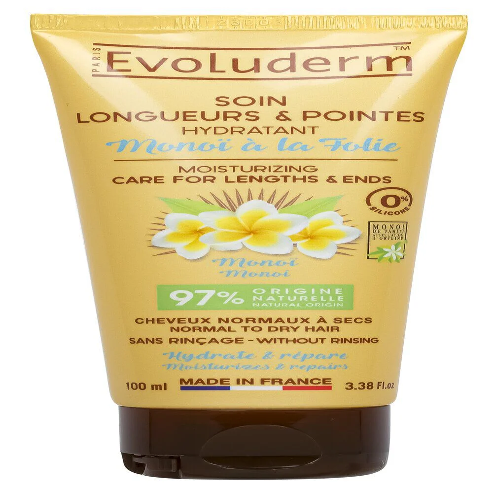Soin cheveux longueurs et pointes Evoluderm monoï 100ml