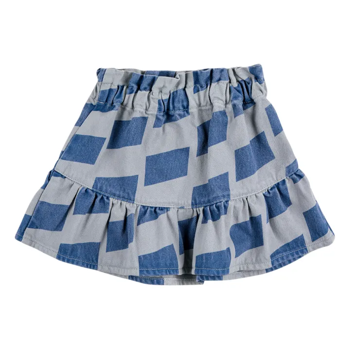 Bobo Choses Jupe Denim Coton Responsable Carreaux | Bleu jean