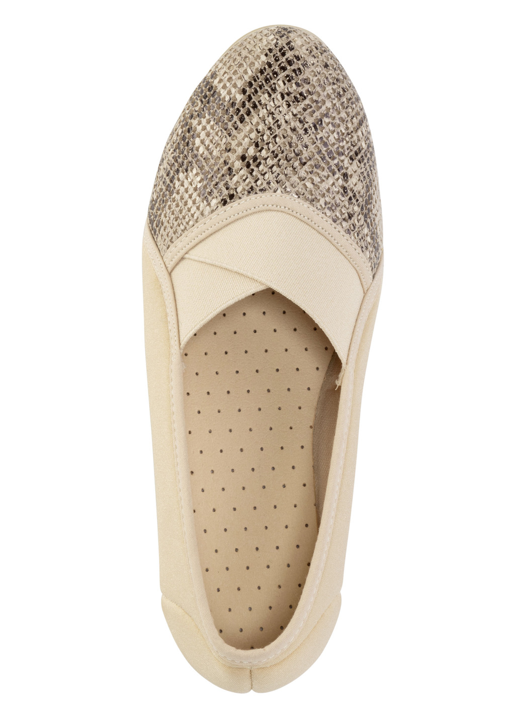 Slipper aus elastischem Textilmaterial