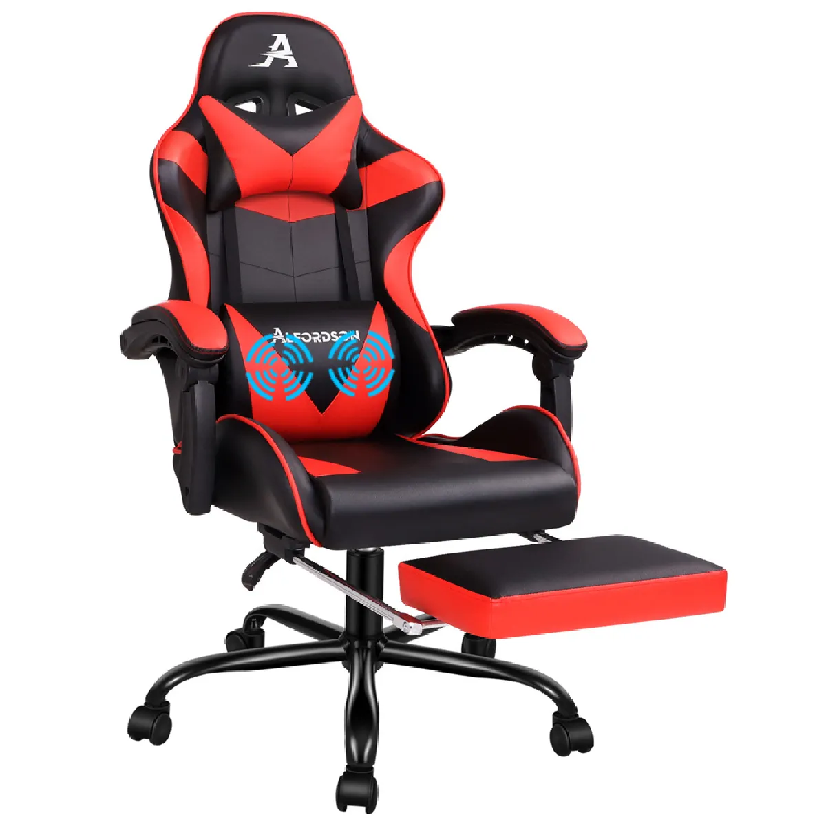 ALFORDSON Chaise de jeu - Rouge et noir