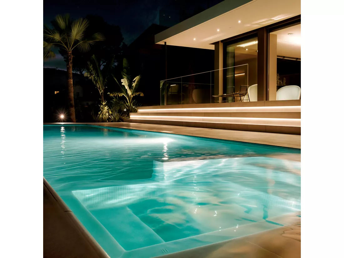 Spot LED Piscine en Saillie Inox RGBW Submersible 12V DC IP68 24W RGBW