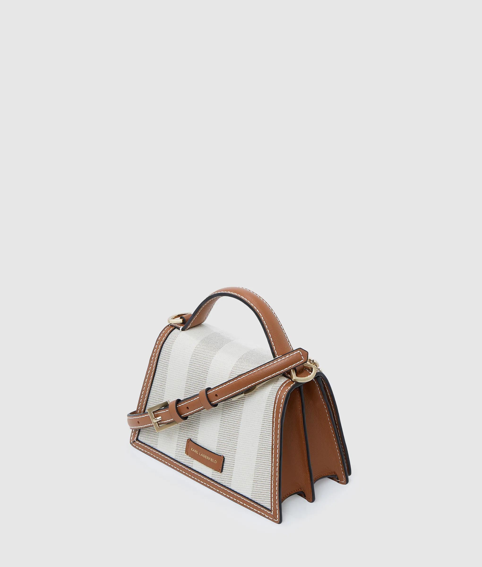 K/Signature gestreepte crossbodytas